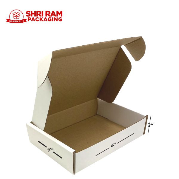 Shri Ram Packaging 3 Ply White Flap Box 6x4x2 Inch Pack of 1000  | Shipping & Packaging Box