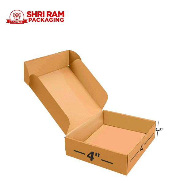 Shri Ram Packaging 3 Ply Brown Flap Box 4x4x1.5 Inch | Shipping & Packaging Box