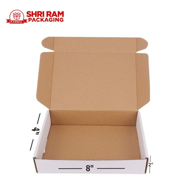 Shri Ram Packaging 3 Ply White Flap Box 8x4x2 Inch Pack of 1000 | Shipping & Packaging Box