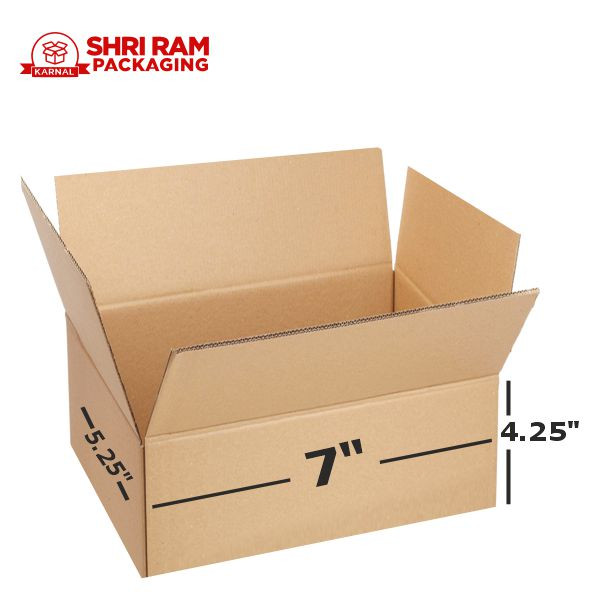 Shri Ram Packaging 3 Ply Brown Corrugated Box 7x5.25x4.25 Inch | Shipping & Packaging Box