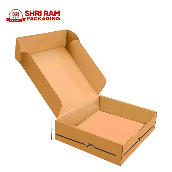 Shri Ram Packaging 3 Ply Brown Flap Box 7x7x2 Inch | Shipping & Packaging Box