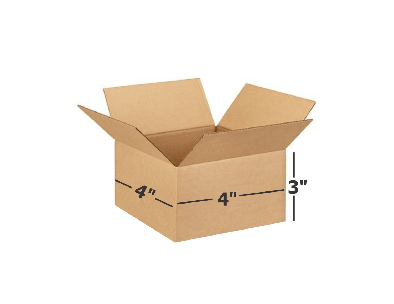 Shri Ram Packaging 3 Ply Brown Corrugated Box Length 4 inches Width 4 inches Height 3 inches Pack of 1000 Packaging Material E commerce best Courier Boxes