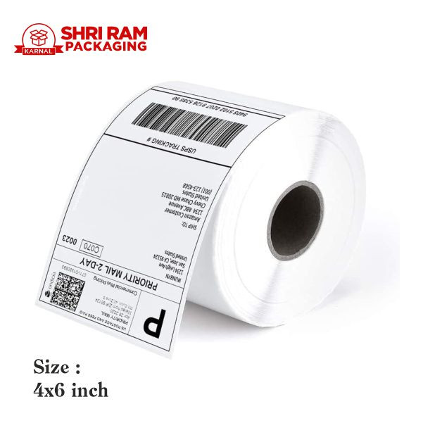 4 x 6 Inch Direct Thermal Shipping Label Roll | Self Adhesive Barcode Label