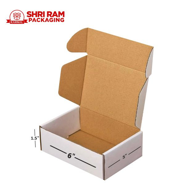 Shri Ram Packaging 3 Ply White Flap Box 6x5x1.5 Inch Pack of 1000  | Shipping & Packaging Box