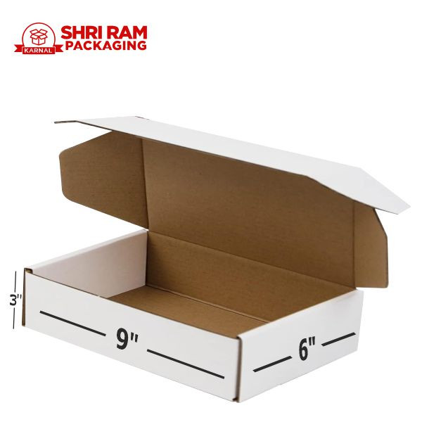 Shri Ram Packaging 3 Ply White Flap Box 9x6x3 Inch Pack of 1000 | Shipping & Packaging Box