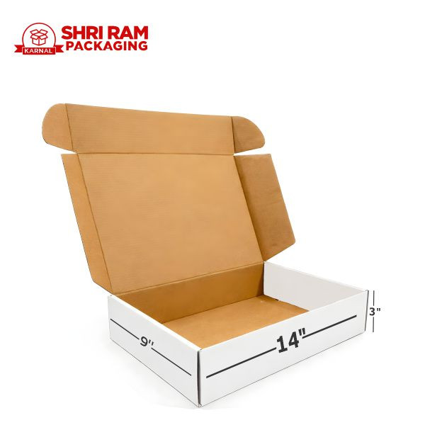 Shri Ram Packaging 3 Ply White Flap Box 14x9x3 Inch Pack of 500 | Shipping & Packaging Box