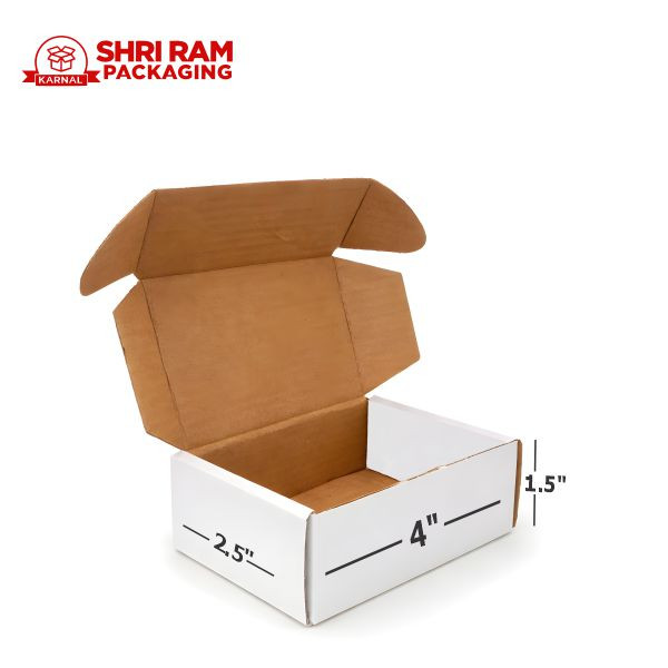 Shri Ram Packaging 3 Ply White Flap Box 4x2.5x1.5 Inch | Shipping & Packaging Box