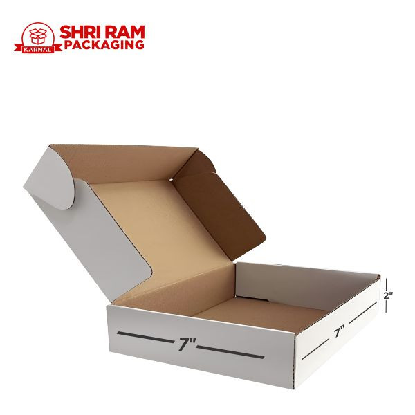 Shri Ram Packaging 3 Ply White Flap Box 7x7x2 Inch | Shipping & Packaging Box