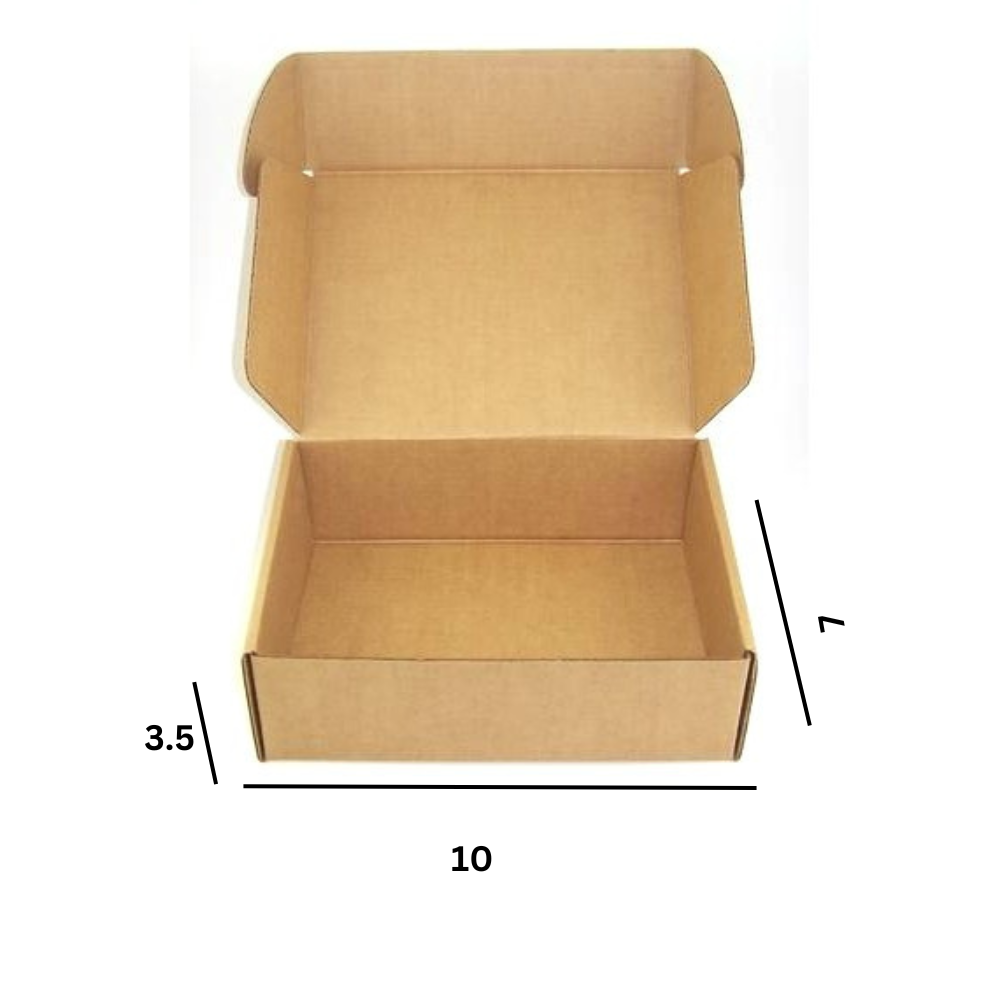 Shri Ram Packaging 3 Ply Flap Box Brown Corrugated Box Length 10 inches Width 7 inches Height 3.5 inches Pack of 500 Packaging Material E commerce best Courier Boxes