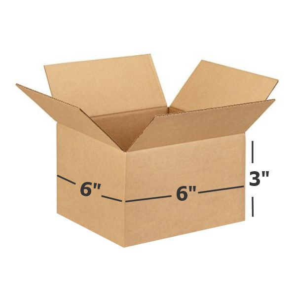 Shri ram packaging 6x6x3 Inch 3 Ply Brown Corrugated Box | Shipping & Packaging Box