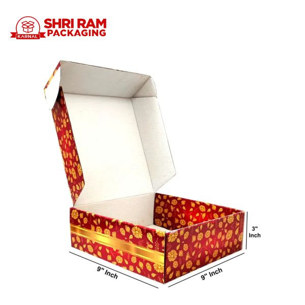 Shri Ram Packaging 9x9x3 Inch Multicolor Sweet Box | Decorative Gift Packaging Box