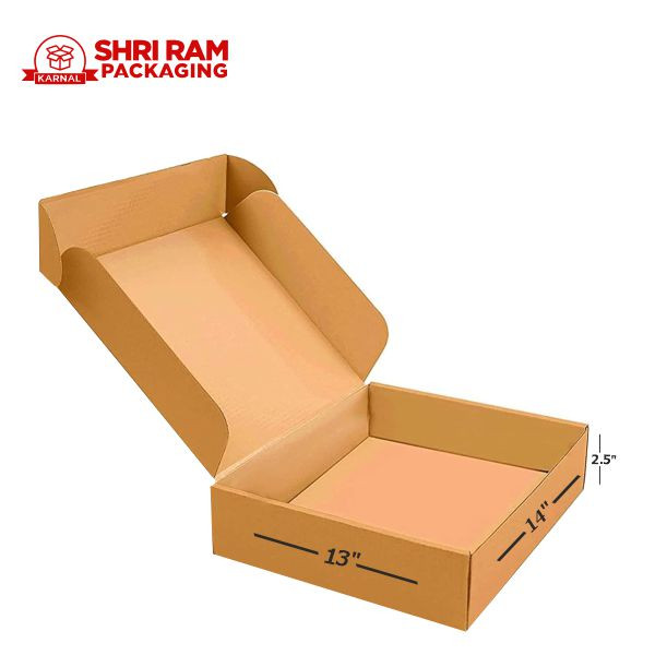 Shri Ram Packaging 3 Ply Brown Flap Box 14x13x2.5 Inch Pack of 500  | Shipping & Packaging Box