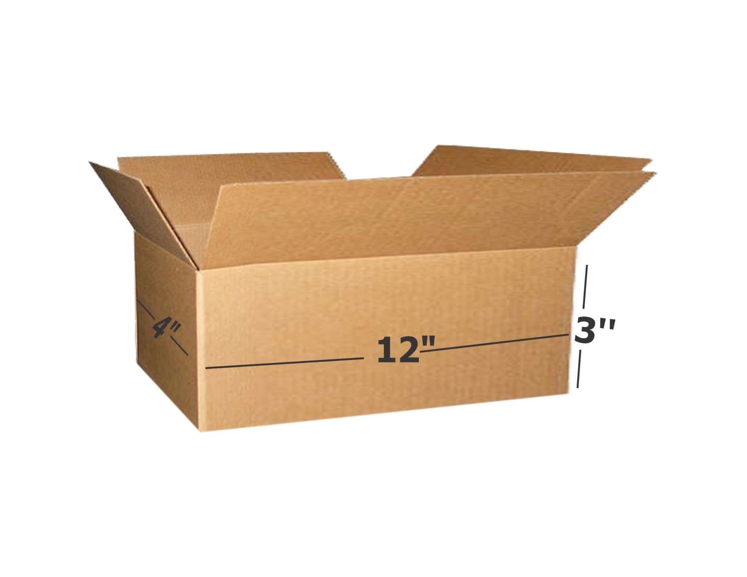 Shri Ram Packaging 3 Ply Brown Corrugated Box Length 12 inches Width 4 inches Height 3 inches Pack of 1000 boxes  Packaging Material E commerce best Courier Boxes